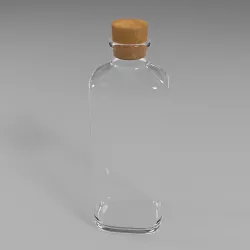 Glass Bottle Low-poly  3D model