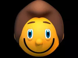 Hairy Smiley 3D model