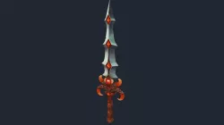 Handpainted Low-poly Fantasy Exotic Sword 1 Low-poly  3D model