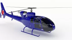 Helicopter SA342 Gazelle   Low-poly  3D model