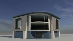 High Quality Corner Building  3D model