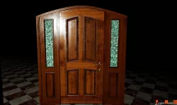 Interactive Door Version BPV04 UE4  Low-poly  3D model