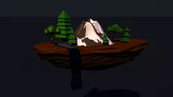 Island low poly 3D model