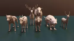 Low Poly Animals Low-poly  3D model