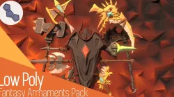 Low Poly Fantasy Armaments Pack Low-poly  3D model