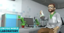 LOW POLY WORLD - LABORATORY Low-poly  3D model