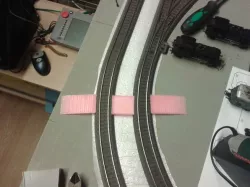 Marklin C-track railroad crossing