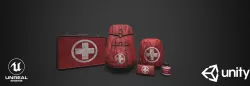 Medkit Pack Low-poly  3D model