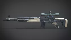 Mk43 mod0 EBR Low-poly  3D model