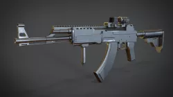Modern AK Sopmod Low-poly  3D model