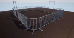 Modular Iron Barricade Low-poly  3D model