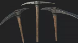 Old Pickaxe PBR Low-poly  3D model