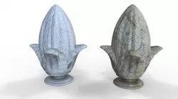 Ornamental Pineapple concrete for buildings 3D model