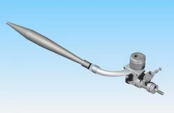 OS .25 SF ABC Engine with pipe exhaust