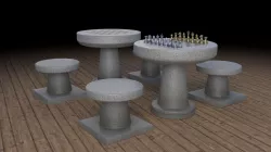 Outdoor Granite Chessboard 3D model