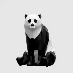 Panda Bear Low-poly  3D model