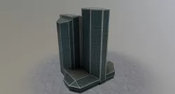 Prague Corinthia Towers Low-poly  3D model