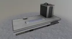 Prague Hotel Kladno Low-poly  3D model