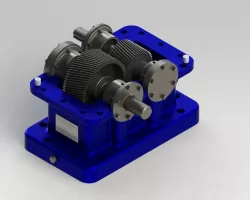 Reductor with helical gears