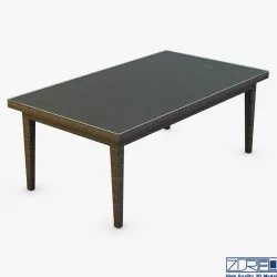 Rexus dining table brown 3D model