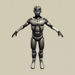 Robot Cyborg Suit Low-poly Low-poly  3D model