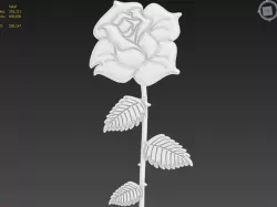 Rose Suitable for embossing Hot Foil Technique 3D model