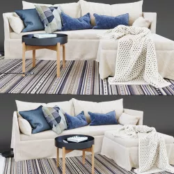 SANDBACKEN 3-seat sofa 3D model