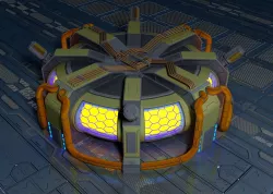 Sci-Fi  Fusion Reactor Low-poly  3D model