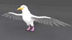 Seagull Low-poly  3D model
