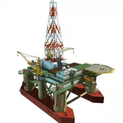 Semi Submersible Drilling Rig 3D model