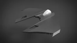 SF001 Spaceship Low-poly  3D model