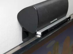 Shelf behind TV