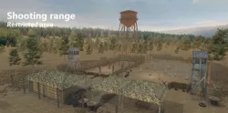 Shooting Range - Restricted Area Low-poly  3D model
