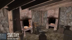 Smithy - building and props Low-poly  3D model