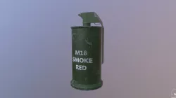 Smoke M18 Red Low-poly  3D model