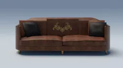 Sofa and kanepe Low-poly  3D model
