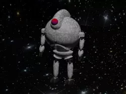 Space robot Low-poly  3D model