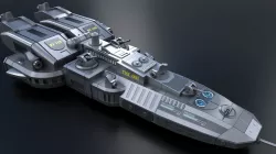 Spaceship Low-poly  3D model