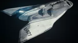 Spaceship medium poly 3D model