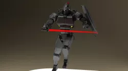 Spartan Class Mech Unit-01 Sator Low-poly  3D model