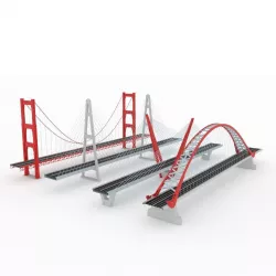 Suspended bridge pack collection Stylized low poly Low-poly  3D model