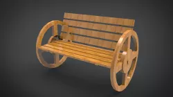 Tire Syle Chair Low-poly  3D model