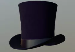 Top Hat Low-poly  3D model
