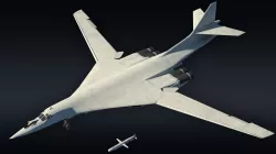 Tu-160 supersonic bomber with Kh-55 missile Low-poly  3D model