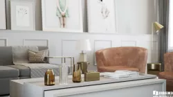 VRayforC4D Scene files - Drawing Room Scene 3D model