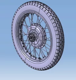 Wheel motorcycle M72 18 inch 3D model