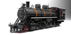 White Pass Yukon steam locomotives ONLY FRONT 3D model