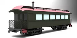 White Pass  Yukon steam locomotives ONLY REAR 3D model