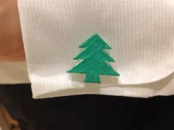 Xmas Tree Cufflinks & Shirt Studs