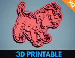 101 Dalmatians Inspired Dog Cookie Cutter Shape Stamp Embosser 3D print model